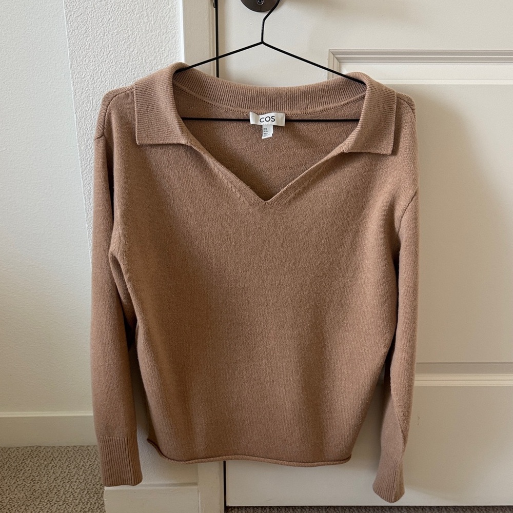 COS Women's merino Wool polo Sweater